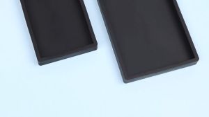 AKIRO HOME Oval Countertop Marble Silicone Tray Rectangle Bathroom Kitchen Non Slip Jewelry Tray Storage Vanity Tray Dulang Silikon 托盘