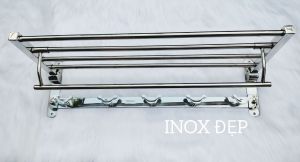 GIÁ TREO MÁNG KHĂNGIÀN VẮT KHĂN NHÀ TẮM(VUÔNG-MÓC BƯỚM)CAO CẤP INOX 304 LOẠI 1 CHÂN ĐẾ ĐẶCCHẮC CHẮNSANG TRỌNG ĐẲNG CẤP