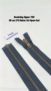 Resleting Zipper Ritsleting Jaket YKK 65 cm Atau 26 inch Hitam ATG Bakar Model Set Open End Bolak Balik Harga Per Biji