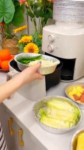 Aluminium foil tray air fryer tray air fryer baking paper 10Pcs Non-Stick Tray Kitchen Accessories   煲仔饭盒 BBQ烤盘 一次性锡纸盘 一次性饭盒