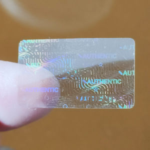 100pcs 25x15mm Transparent Hologram Security Seal Light Holographic Universal Original Genuine Anti-fake Label Sticker