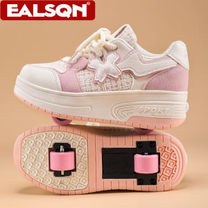 Two Wheel Roller Skates for Kids Ultra-Light Detachable Walking Shoes Outdoor Sports Sneakers Gift for Boys Girls