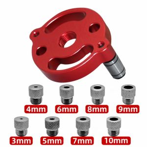 FNICEL | Upgraded 3-10mm Vertical Pocket Hole Jig Self Centering Dowelling Jig Woodworking Alloy Hole Drill Guide Puncher Locator Tools