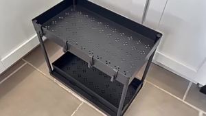 Double-layer sink storage rack cabinet storage rack double sliding cabinet basket storage drawer storage rack