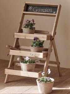 Skin1004 | Folding Wooden Floor-standing Flower and Storage Rack