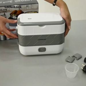 NEW LUNCH BOX ELECTRIC LOCKNLOCK EJR244WHT 2 Layer 22 Liter