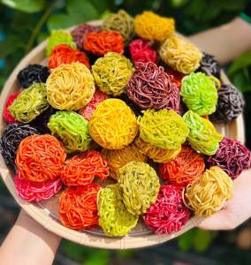 Mì Rau Củ Ngũ Sắc Khô Sa Đéc - Túi 1000g(27-29 Vắt) - Đặc Sản Đồng Tháp