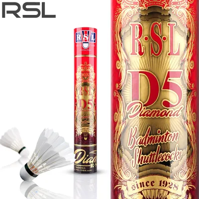RSL | Durable Professional Match Grade Goose Feather Badminton Shuttlecock D5