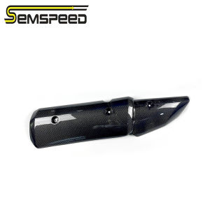 SEMSPEED For Yamaha XMAX 300 250 V2 2023-2024 Carbon Fiber Motorcycle Exhaust Muffler Pipe Protector Cover Heat Shield Guard