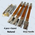 Paket Handle pintu rumah 4 pcs set kunci panjang 45 cm 60 cm/Tarikan pintu rumah 2 dua set kunci/Gagang pintu rumah 2 dua pintu/4 Handle pintu set kunci/Gagang pintu kayu satu set/Handle pintu rumah satu paket/Tarikan pintu kamar/Gagang pintu 4 pcs. 