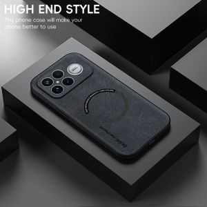 szhaiyu | For Magsafe Leather Phone Cases For Redmi Note 15 15C K80 K90 Turbo 5 Max Pro Magnetic Wireless Charging Protective Cover