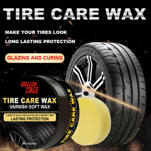 Tire shine wax - UV protectionprevents cracking restores deep black luster and maintains long-lasting shinetire polishing wax