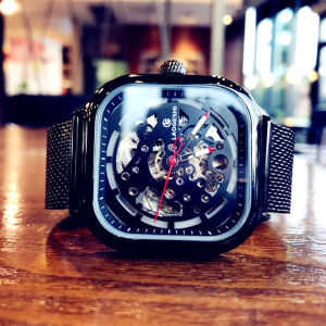 LIBIS | Skeletal Square Automatic Mechanical Mens Watch
