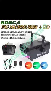 Bosca Professional Haze Fog Machine 600W Wireless Remote Control LED Colorful Smoke Fog Ejector Stage Party Club Bar