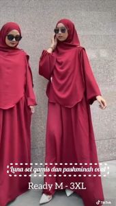 NF JAYA-ZOYA SET PASHMINAH OVAL SET SYARI RAYON CRINCLE PREMIUM BAJU MUSLIM
