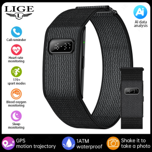 LIGE | LIGE New Electronic Screen Smart Bracelet 100 Days Long-lasting Standby 24H Heart Rate Health Monitor Sports Tracker Smartwatch