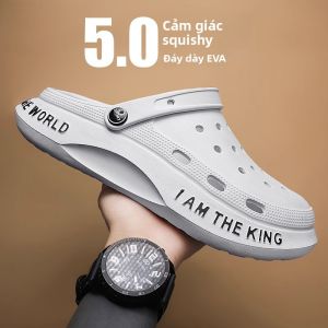 Dép Đi Biển Mùa Hè Chống Trượt Đế Dày Đế Cao Su Thoáng Khí Thoải Mái Cho Nam Dép Đi Trong Nhà Ngoài Trời Thường Ngày
