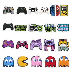 Hot Toys | 22pcs Cartoon Game Series for Shoe Charms pvc DIY Gamepad Shoe Accessories for Classic Clog Shoe Decoration Kids Gifts
