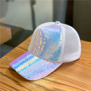 Womens Short Brim round Top Baseball Cap Breathable Mesh Summer Sunshade Hat Korean Style Street Fashion Cap Casual Hat