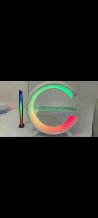 Bluetooth Speaker 10W LED Atmosphere RGB Light Wireless Charger Desk ...