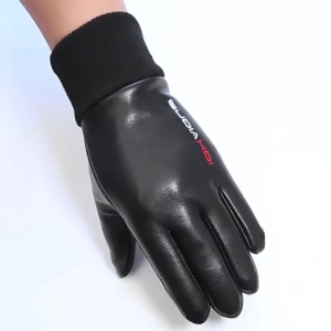 WHPHous Waterproof Winter Gloves For Motorcycle 2 Finger Flip Windproof Women Men Gloves Velvet Warm Protection Pu Leather Gloves