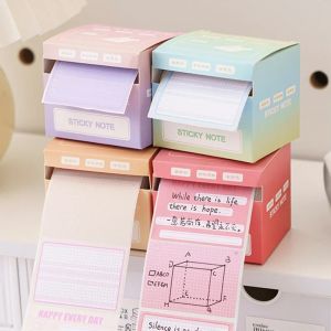 256 แผ่นดึงGradientโพสต์มันMemo Sticky Notes Pads Positsเครื่องเขียนสติกเกอร์กระดาษโน้ตบุ๊คPlannerสติกเกอร์ข้อความ