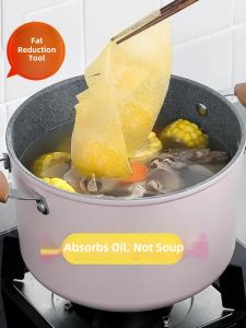 Oil Absorbing Paper for Baking And Soup Making Oil Filtering Paper Only Absorbs Oil Not Soup Ideal for Fried Food And Soup