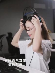 Gaming Headphone 7:1 Surround Wired Headset with Mic and Noise Cancellation and Surround Adjustable headband style