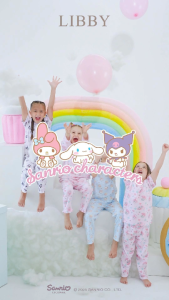 [TOMS] [Bundle Hemat 3pc] LIBBY SANRIO -  Stelan Baju Lengan Kutung / Pendek + Celana Pop | Stelan Baju Panjang Celana Panjang Bundling Perlengkapan Bayi Kuromi Cinnamoroll My Melody (3 Pcs) Bedong | Sarung Tangan & Kaki Bayi | Topi Tali | Slaber