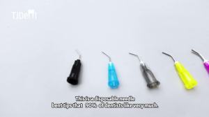 TJDent 100 Cái Đầu Kim Nha Khoa Dùng Một Lần Đã Uốn Cong Sẵn 18G-25G Dụng Cụ Chăm Sóc Răng Miệng Cho Nha Khoa Làm Sạch Răng