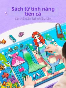 WUUJIA+ | Nhãn Dán Tự Thiết Kế Chủ Đề Công Chúa Có Từ Tính cho Bé Gái