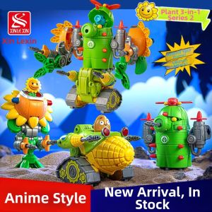 JUMPGO | Plant vs Zombies Cactus Corn Deformable Combining Mech Toy