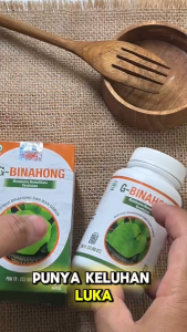 G Binahong 50 Kapsul Herbal Asli Plus Ikan Gabus untuk Pemulihan Luka Original BPOM