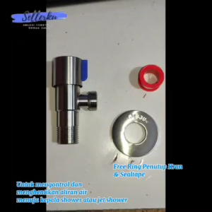 Stop Kran Toilet Stainless SUS 304 / Stop Kran F / Stop Kran Single Ukuran 1/2 Inch