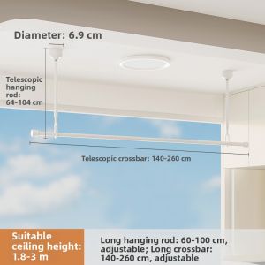 Hidden Wall-Mounted Telescopic Laundry Rack