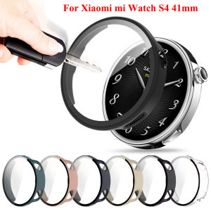 PC+Tempered Glass Shell For Xiaomi Watch S4 41mm Smart Watch Case Full Coverage Hard Shell For Mi Watch S4 Cover Accessories