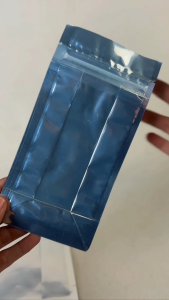[ 50 PCS] Standing Pouch Flat Bottom Alumunium Foil Silver Windows 20x30 CM | Plastik Kemasan Kopi Snack | Kemasan Paper Ziplock Clear Windows Termurah