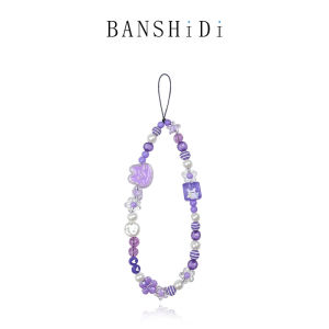 Vòng Tay Hạt Ngọc Trai Màu Tím Violet DIY Phụ Kiện Điện Thoại Di Động Sáng Tạo Vòng Cổ Máy Ảnh Phụ Kiện Thời Trang Dễ Thương