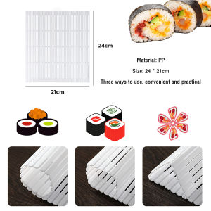 LoviRa Diy Washable Reusable Portable Sushi Roller Maker Mats Nori Rice ball Mold Tool