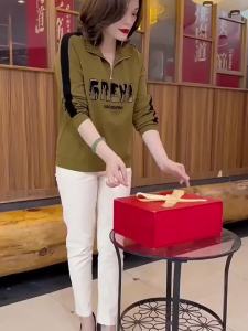 QIAOXIZI | Oversized Long Sleeve T-shirt & Hoodie for Plus Size Women