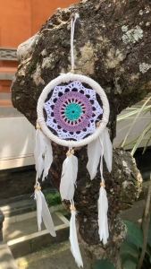 DREAM CATCHER BULU/ DREAM CATHER KEPANG 12CM/ DEKORASIHIASAN DINDING