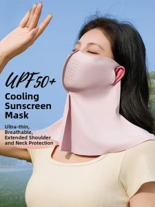 Miiow | Ice Silk Neck Protector Sunscreen Mask Lightweight Breathable Summer Outdoor Cycling Face Shield For Men And Women