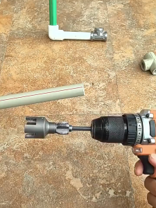 PPR Pipe Threading Tool Electric Drill Attachment Internal External Tap and Die Set for Plumbing