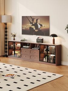 Vintage Thin Solid Wood TV Cabinet Storage