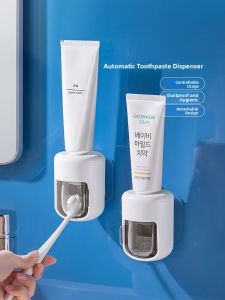 Dehub | Automatic Toothpaste Squeezing Brush Organizer Wall Mount No Drilling