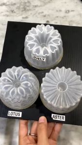 (12 pcs) Model Terbaru aster lotus lovely cetakan puding mini viral cetakan bolu kukus loyang mini