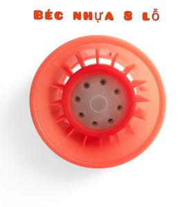 Béc nhựa sen 8 lỗ phun sương tưới cây - phun thuốc gắn bình xịt điện