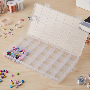 Plastic Storage Box 28 Grid With Slot Beaded Anti-string Grid  Jewelry Classification Parts Division Box Jewelry Box Organizer