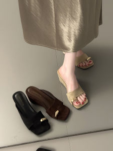 ZHENMO | Wedge Flat Sandals Metal Decorations