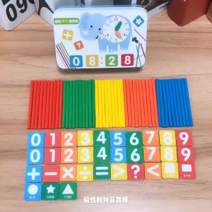 [Little B House] Wooden Mathematical Intelligence Stick Number Card Counting Rods Montessori 数学玩具 Mainan Matematik - BKM33